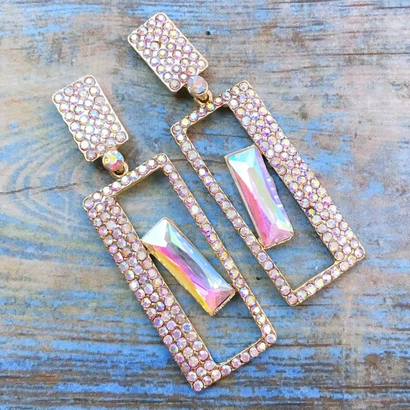 Cherryl’s Jewelry - AB Crystal Special Occasion Drop Earrings Cherryl’s Jewelry - AB Crystal Special Occasion Drop Earrings